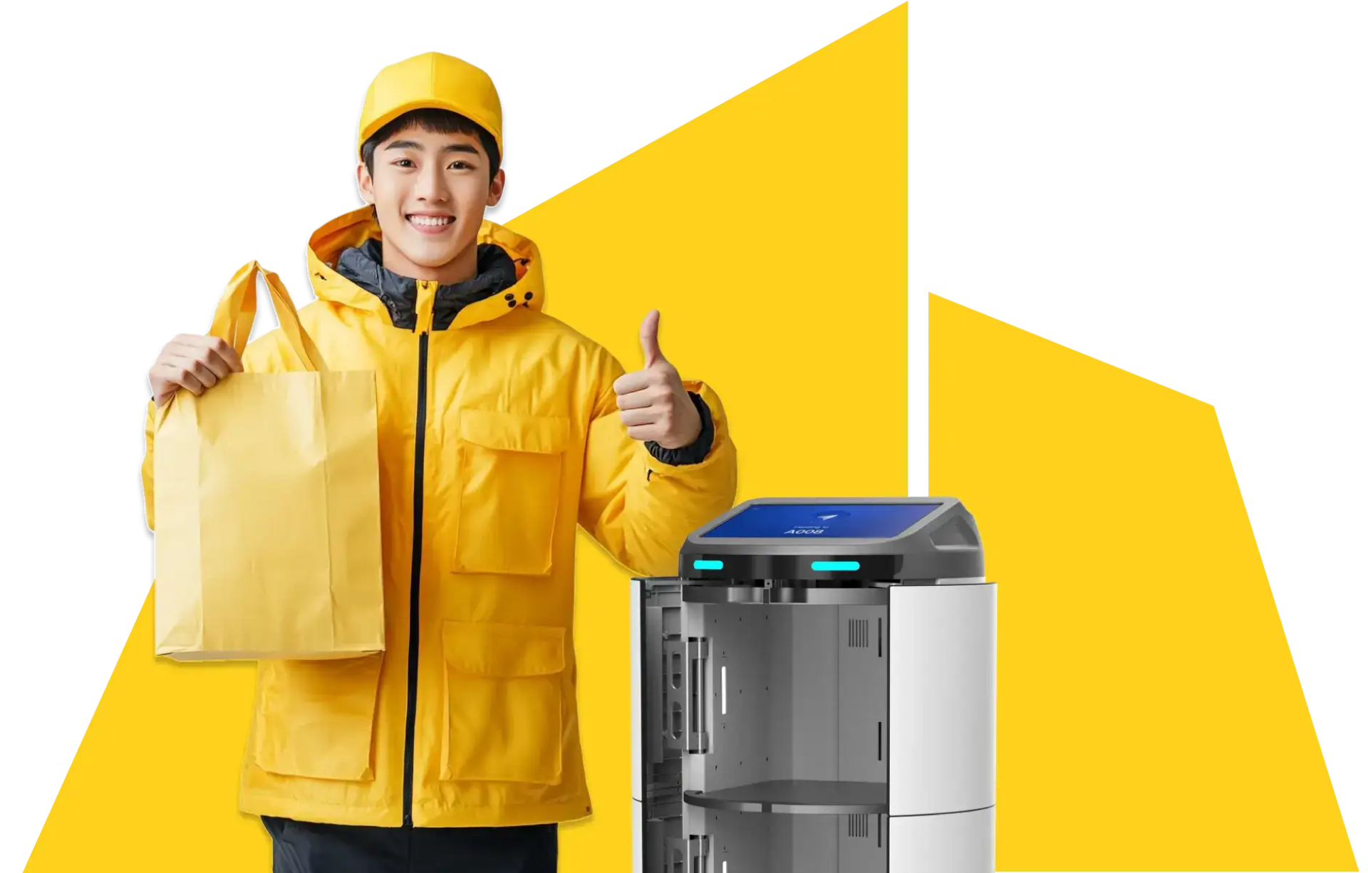 外卖系统打通，骑手扫码即送